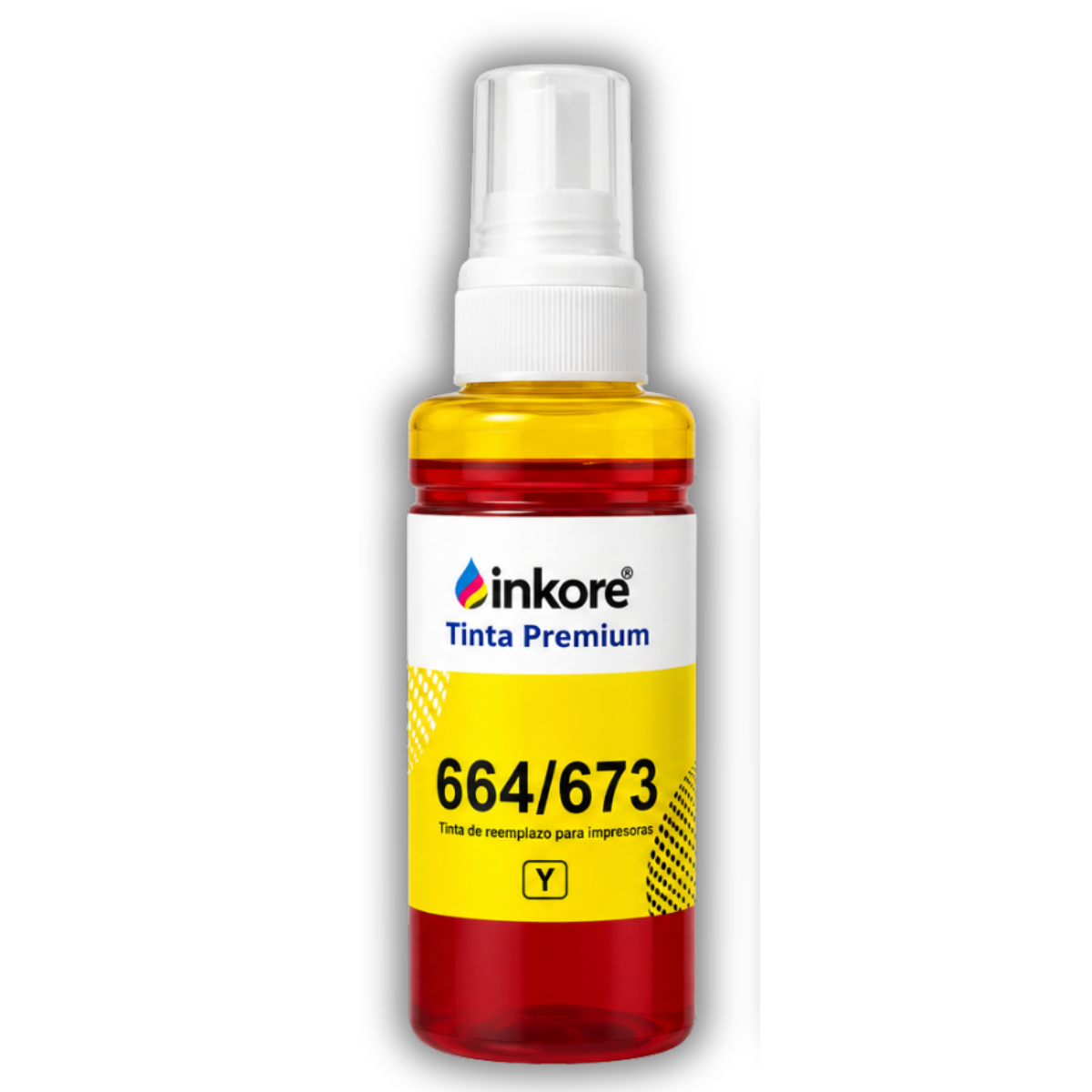 Tinta Inkore® Amarillo 100 ml para uso en Epson Serie 664 – 673