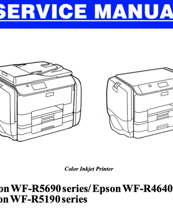 Manual de servicio de las impresoras Epson WF-R4640 Series, WF-R5190 Series, WF-R5690 Series ¡