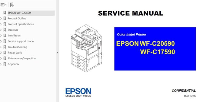 Manual de servicio Epson WF-C17590 WF-C20590