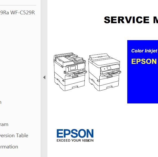Manual de servicio de las impresoras Epson WF-C529R, WF-C579R, WF-C579Ra ¡