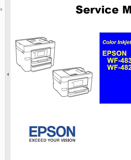 Manual de servicio de las impresoras Epson WF-4820 Series, WF-4830 Series ¡