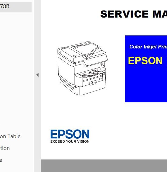 Manual de servicio de las impresoras Epson WF-C878Ra, WF-C878R0 ¡
