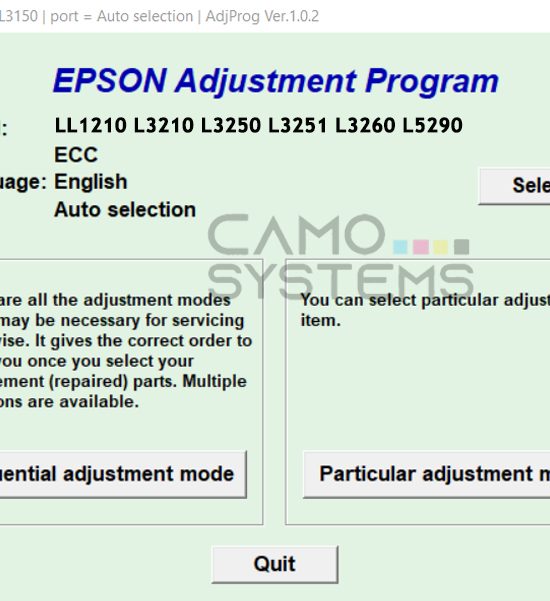 Reset Epson L1210 L3210 L3250 L3251 L3260 L5290 Adjustment Program