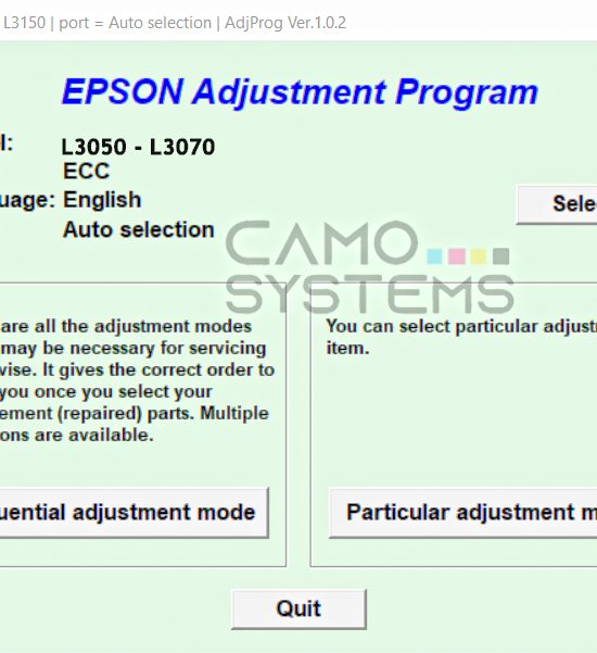 Reset Epson L3050, L3070 Adjustment Program epson