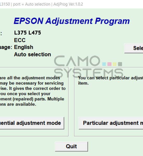 Reset Epson L375 L475 Adjustment Program