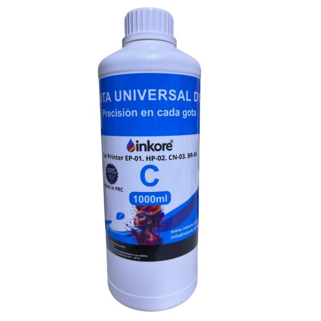 Tinta Inkore Universal 1lt Cian