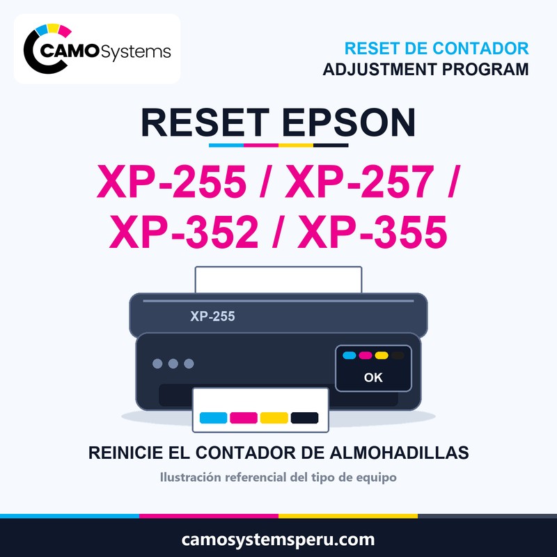 Reset Epson XP255 XP257 XP352 XP355 XP452 XP455 Adjustment Program