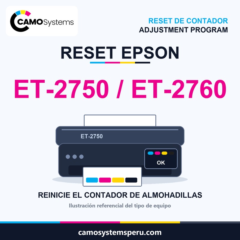 Reset Epson ET2750 – ET2760 Adjustment Program