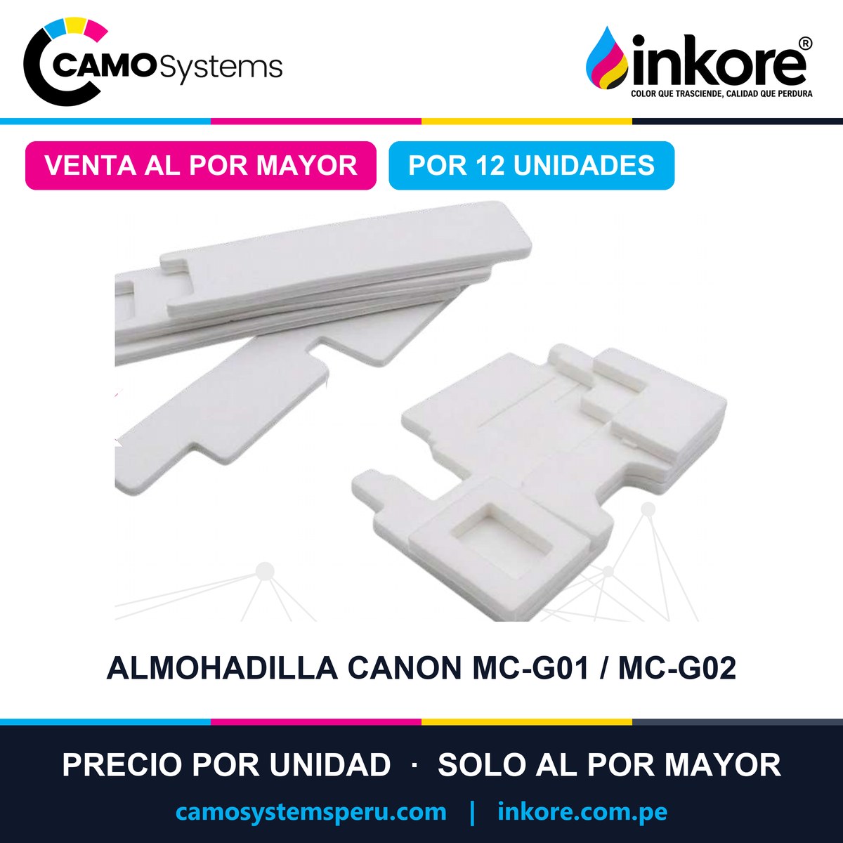 Almohadilla de mantenimiento Canon MC-G01 / MC-G02 - Precio al por mayor por 12 unidades