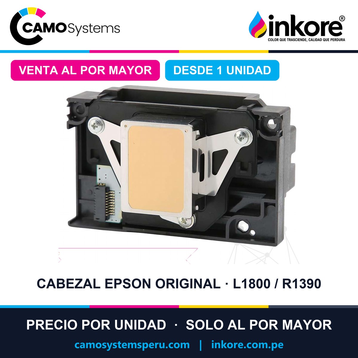 Cabezal Epson original L1800 / R1390 / R390 / R1430 / R1500 / R1400 - Precio al por mayor desde 1 unidad