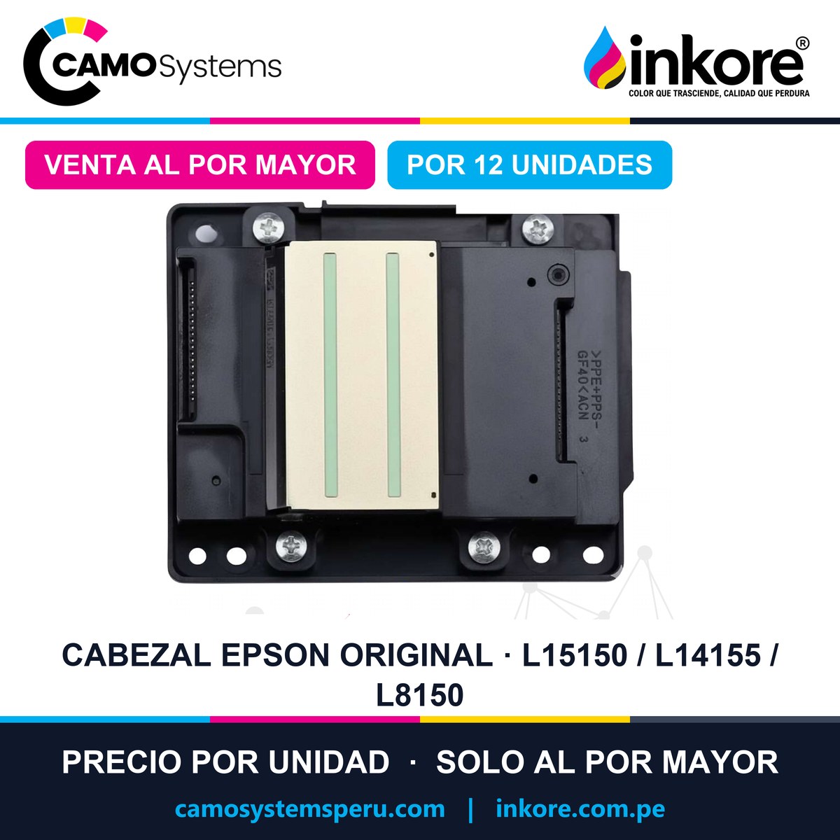Cabezal Epson original L15150 / L14155 / L8150 - Precio al por mayor por 12 unidades
