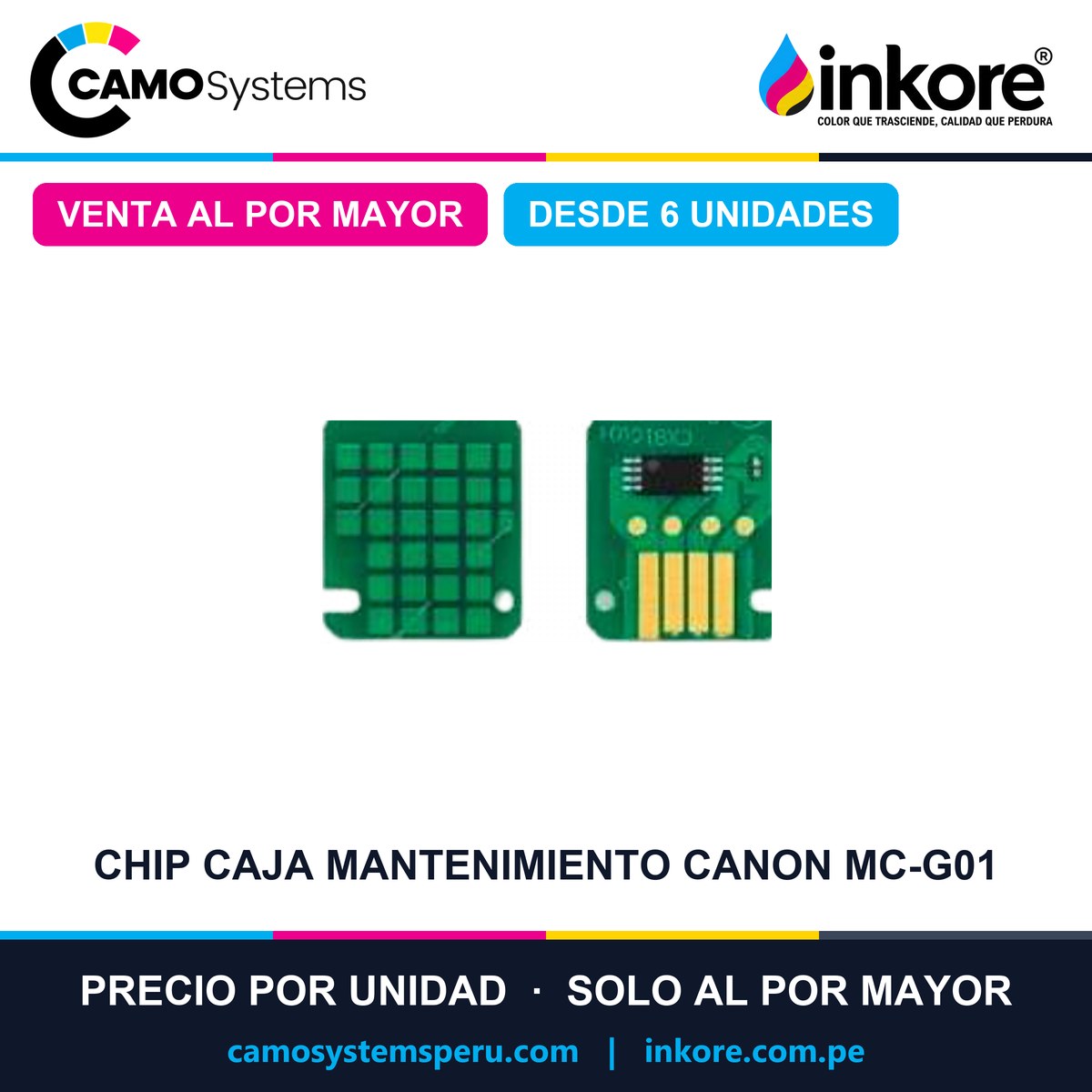 Chip para caja de mantenimiento Canon MC-G01 - Precio al por mayor desde 6 unidades