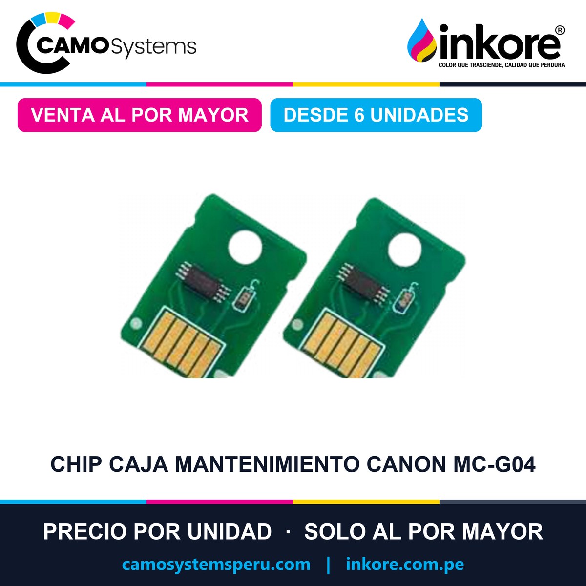 Chip para caja de mantenimiento Canon MC-G04 - Precio al por mayor desde 6 unidades