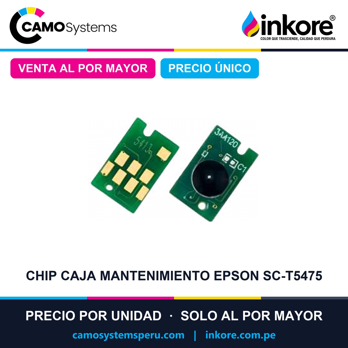 Chip para caja de mantenimiento Epson SC-T5475 - Precio al por mayor