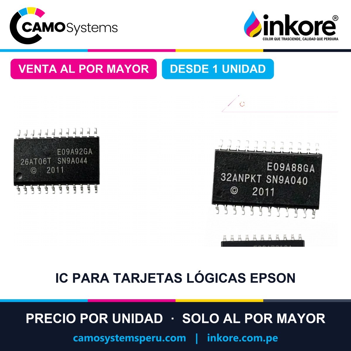 Circuito integrado (IC) para tarjetas lógicas Epson E09A7218A / E09A721 / E09A88GA - Precio al por mayor desde 1 unidad