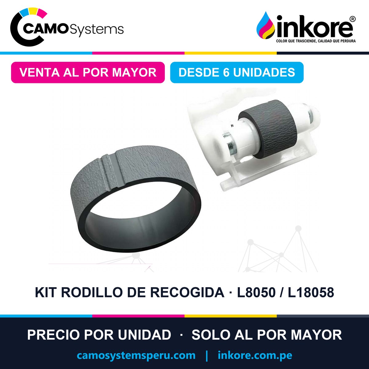 Kit de rodillo de recogida Epson L8050 / L8058 / L11058 / L18058 - Precio al por mayor desde 6 unidades