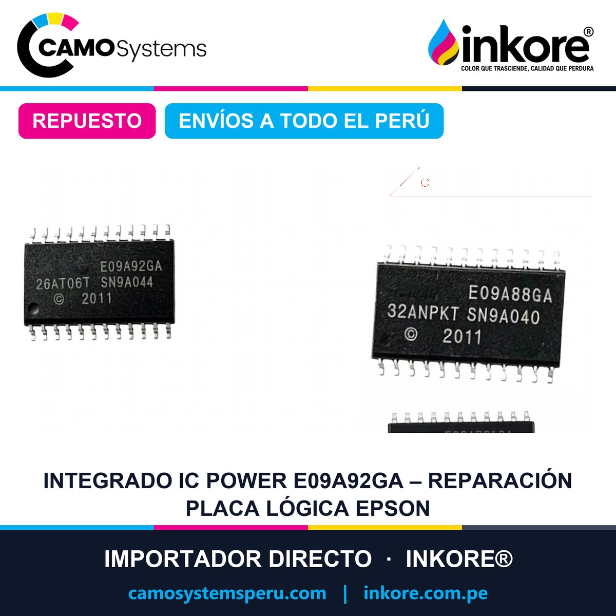 Integrado Ic Power E09A92GA - Reparación Placa Lógica Epson