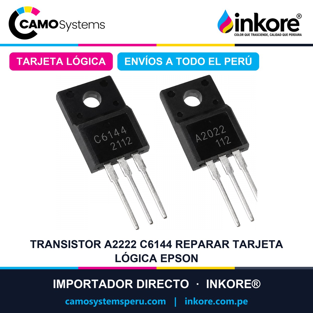 Transistor A2222 C6144 Reparar Tarjeta Lógica Epson