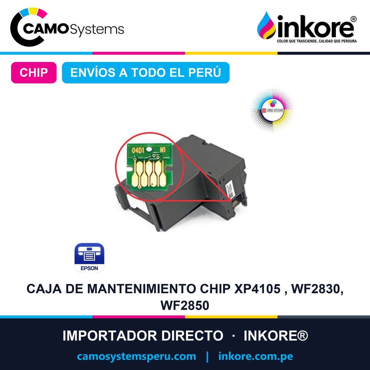 Caja De Mantenimiento Chip Xp4105 , Wf2830, Wf2850