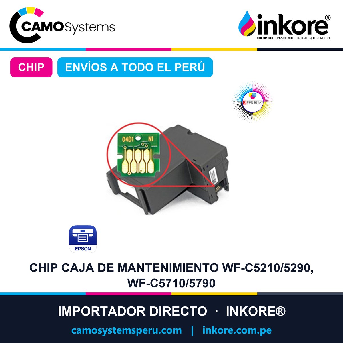 Chip Caja De Mantenimiento Wf-c5210/5290, Wf-c5710/5790