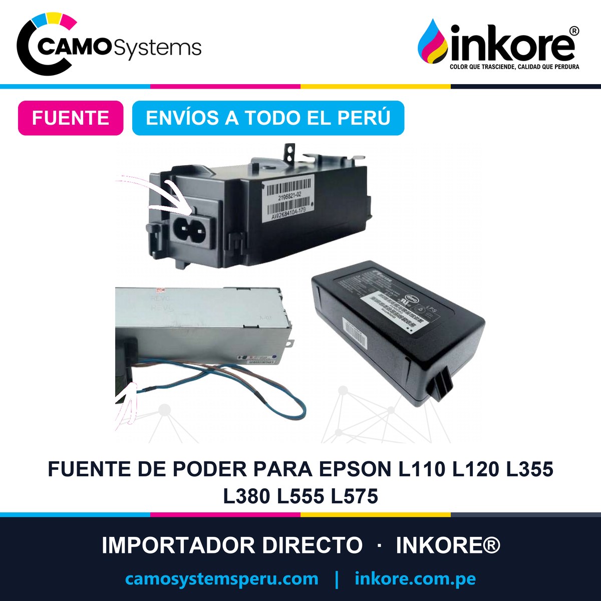Fuente De Poder Para Epson L110 L120 L355 L380 L555 L575
