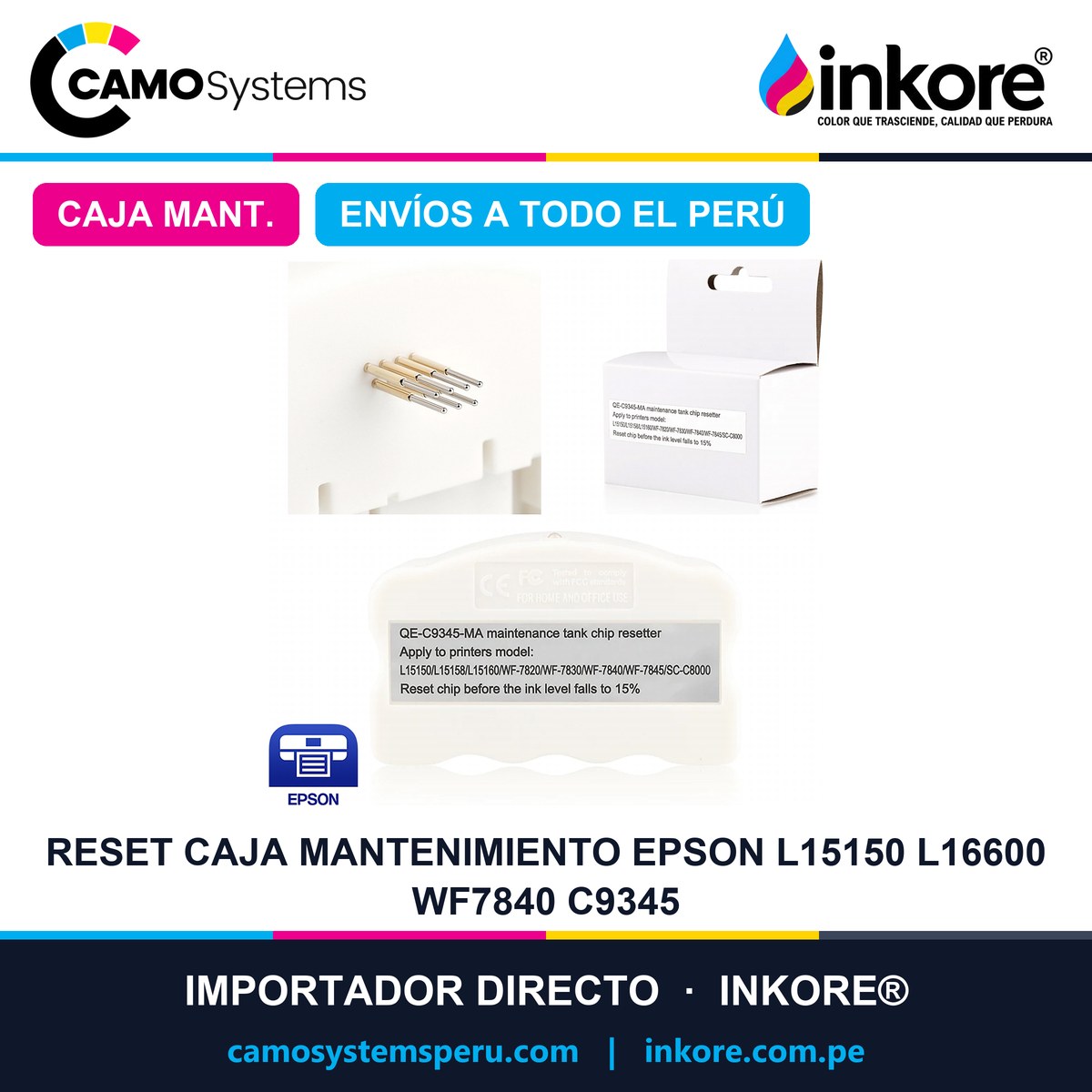 Reset Caja Mantenimiento Epson L15150 L16600 Wf7840 C9345