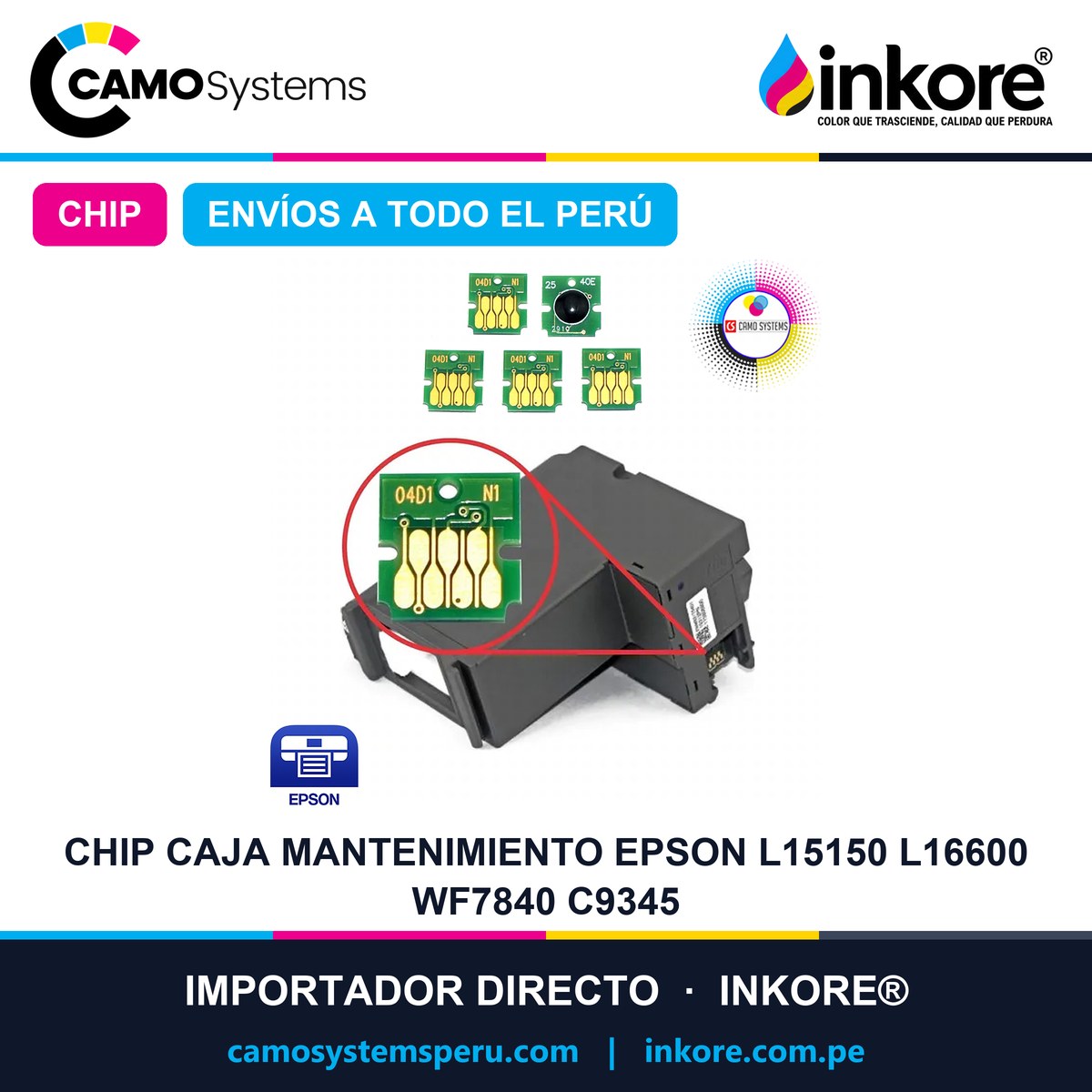 Chip Caja Mantenimiento Epson L15150 L16600 Wf7840 C9345