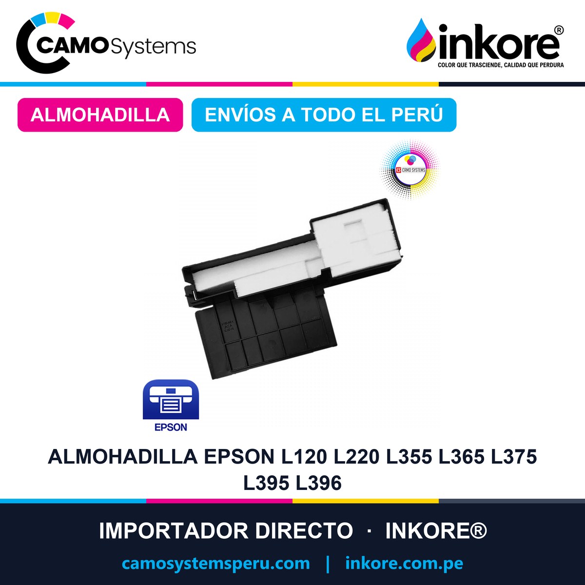 Almohadilla Epson L120  L220 L355 L365  L375 L395 L396