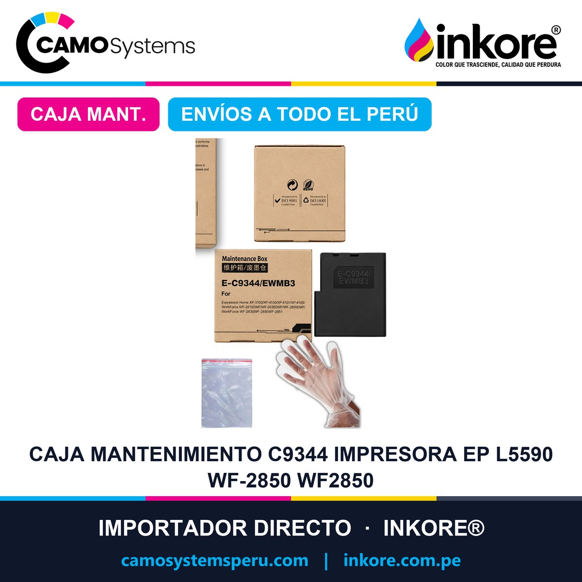 Caja Mantenimiento C9344 Impresora Ep L5590 Wf-2850 Wf2850