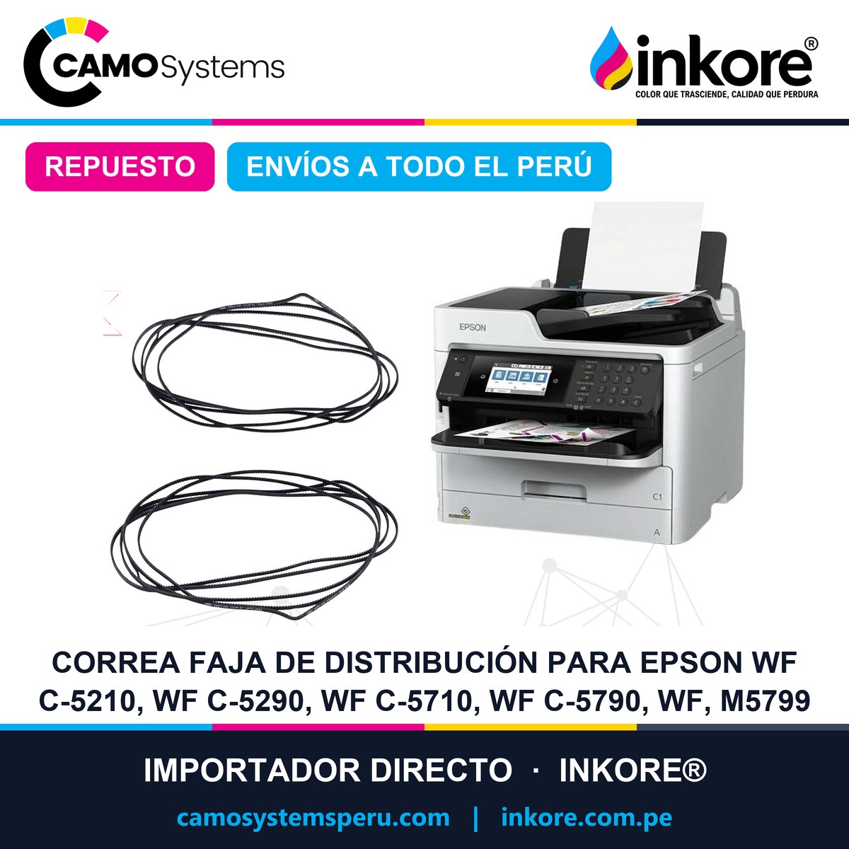Correa faja de distribución para EPSON WF C-5210, WF C-5290, WF C-5710, WF C-5790, WF, M5799