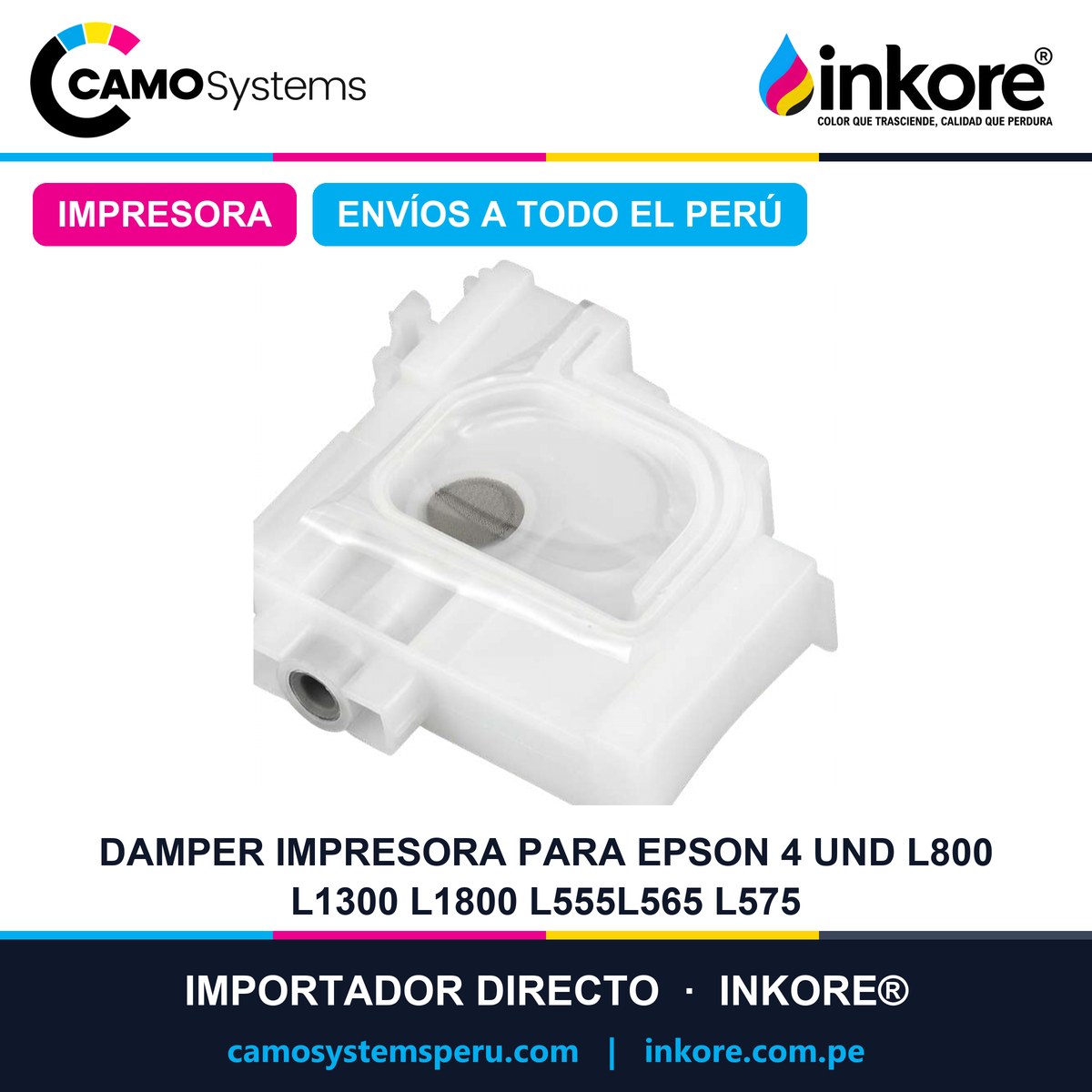 Damper Impresora Para Epson 4 Und L800 L1300 L1800 L555l565 L575