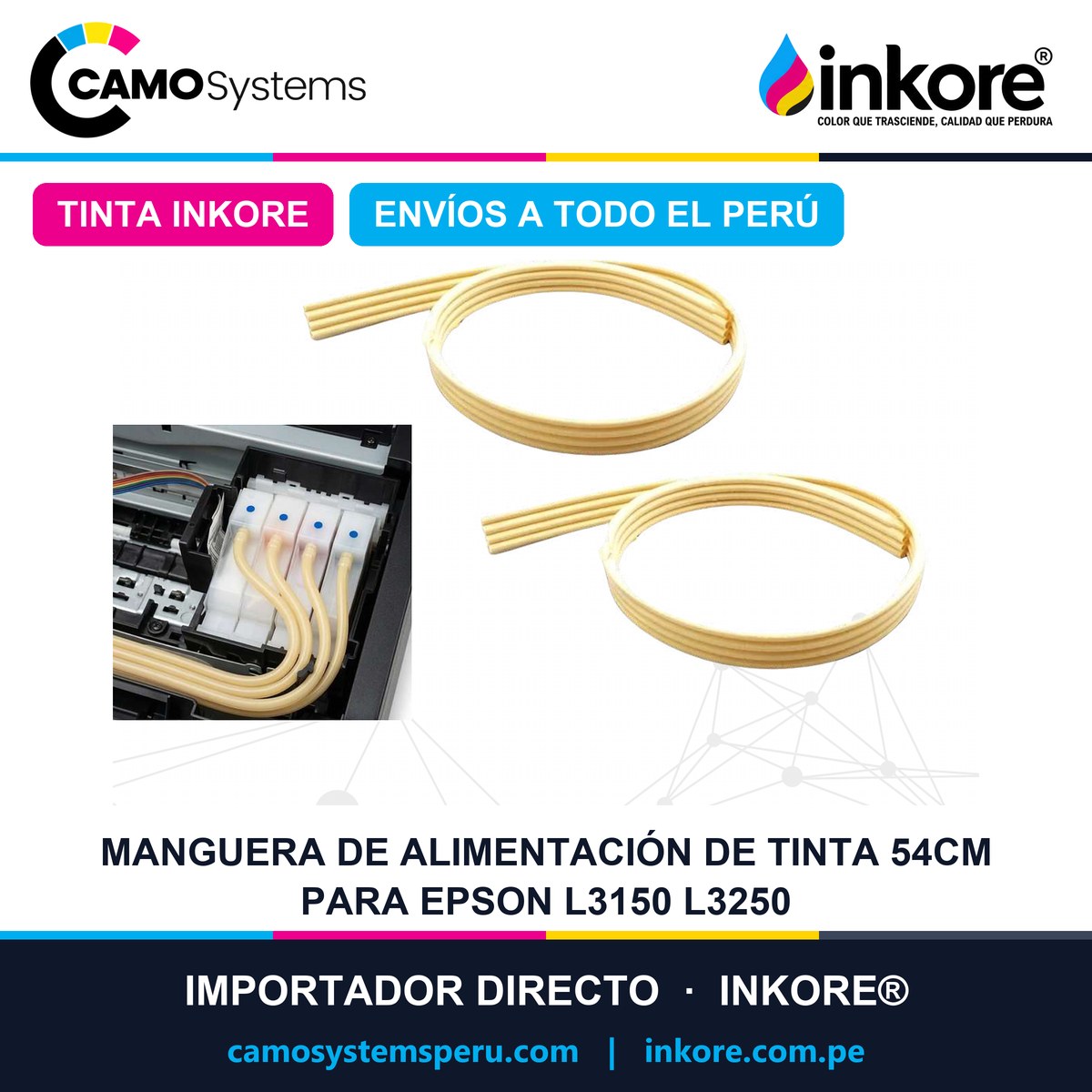 Manguera De Alimentación De Tinta 54cm Para Epson L3150 L3250