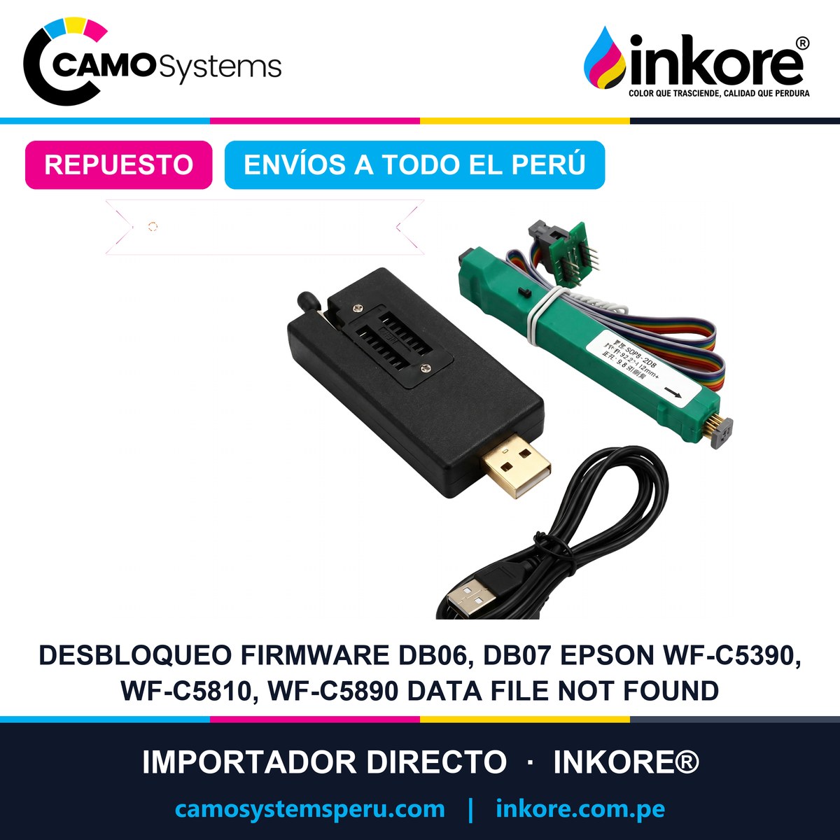 Desbloqueo Firmware DB06, DB07 Epson WF-C5390, WF-C5810, WF-C5890 Data File Not Found