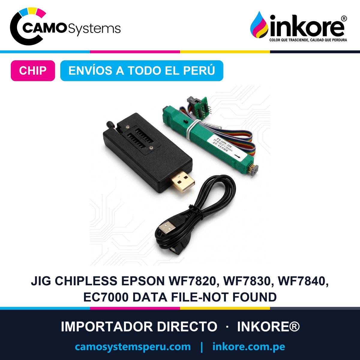 JIG CHIPLESS  Epson WF7820, WF7830, WF7840, EC7000 data file-not found