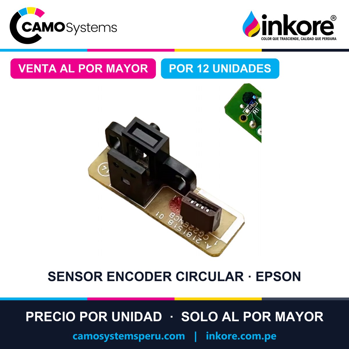 Sensor encoder circular compatible Epson - Precio al por mayor por 12 unidades