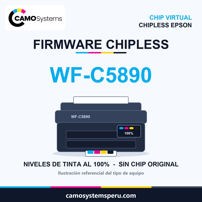 Firmware chipless EPSON WF-C5890 Chip Virtual