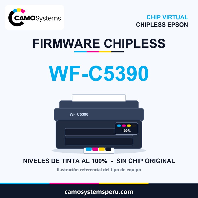 Firmware chipless  EPSON WF-C5390 Chip Virtual