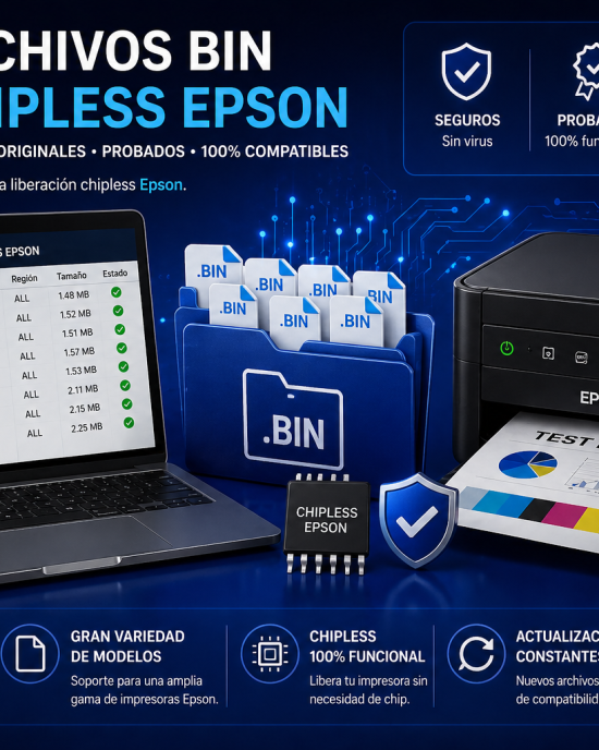 Archivos Bin Chipless Epson
