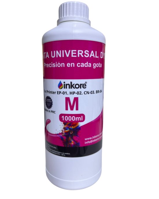 Tinta Inkore Universal 1lt Para Epson, Hp, Brother, Canon MAGENTA