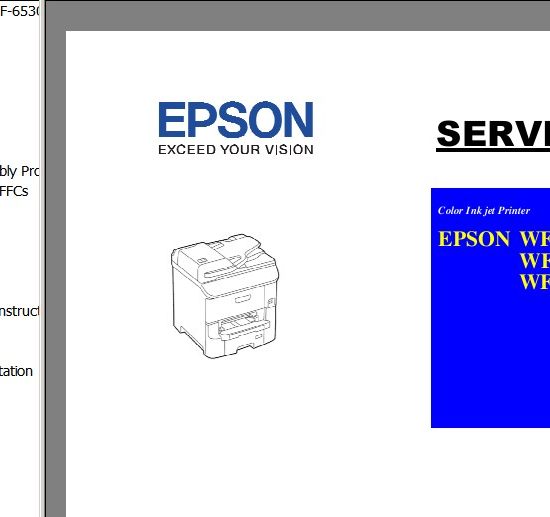 Manual de servicio de las impresoras Epson Series WF-6090, WF-6530, WF-6590 ¡
